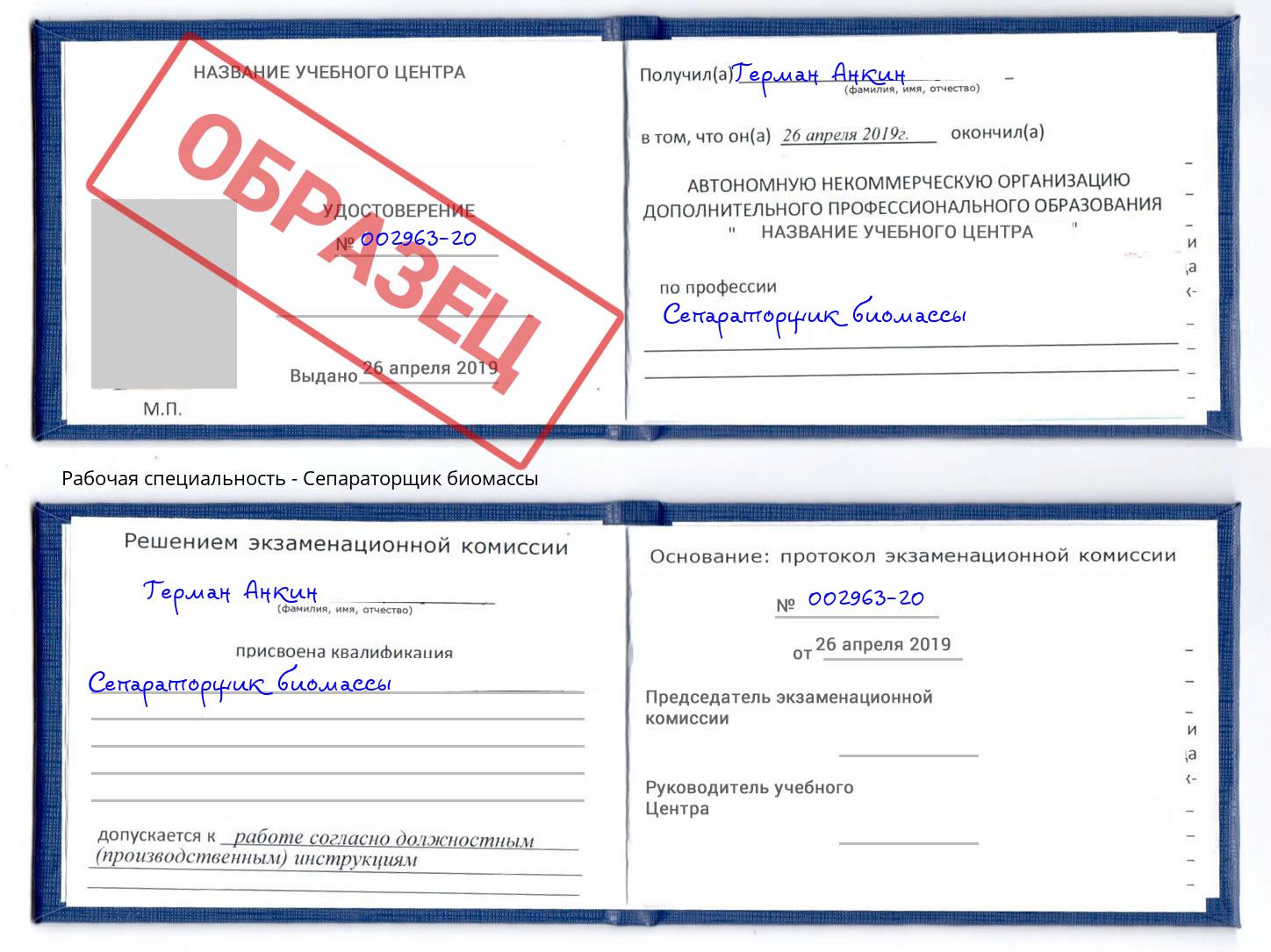 Сепараторщик биомассы Ликино-Дулёво